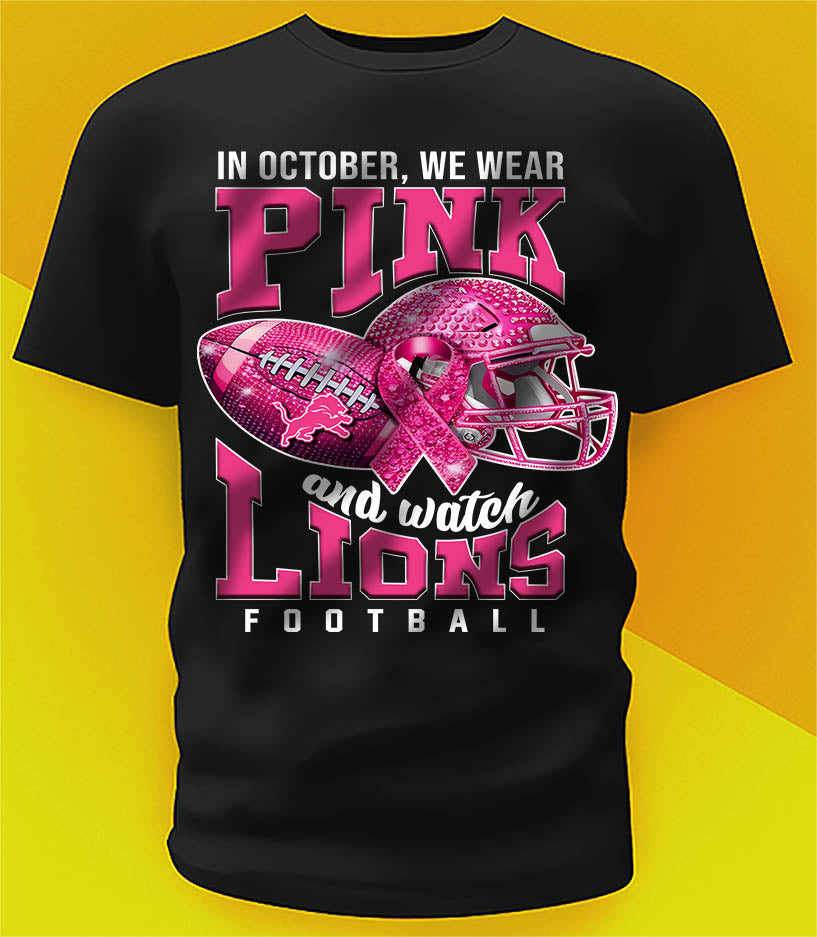 IN OCTOBER WE WEAR PINK AND WATCH FOOTBALL TOP