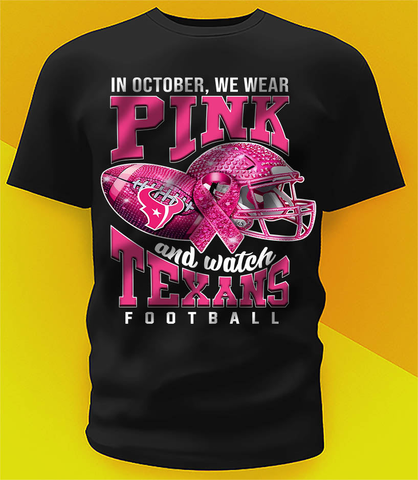 IN OCTOBER WE WEAR PINK AND WATCH FOOTBALL TOP