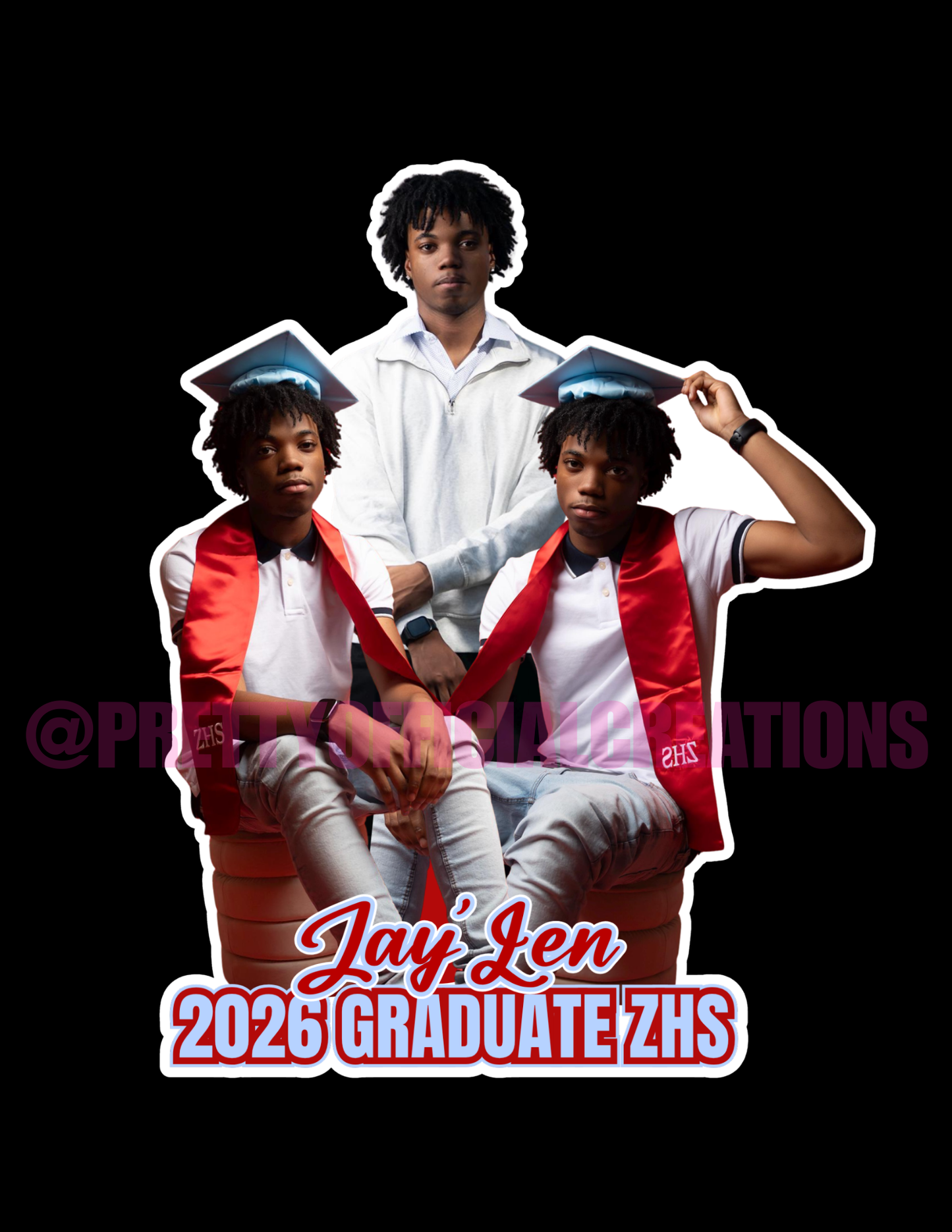 CUSTOM WATERPROOF GRADUATION  CUP STICKERS