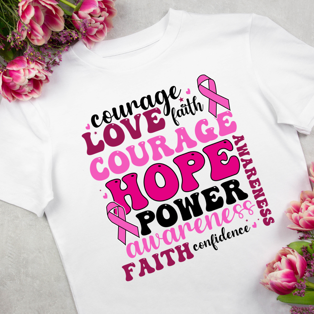 COURAGE LOVE FAITH BREAST CANCER TOP